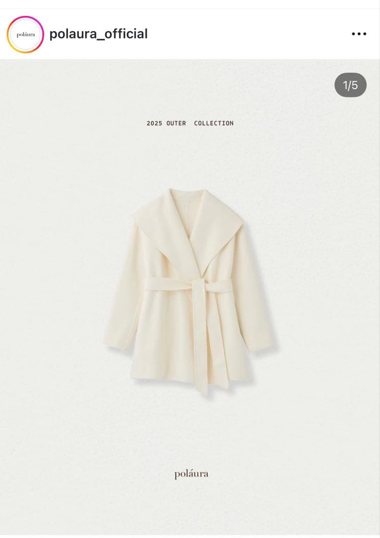 palaura ショールカラーミドルコート フリーサイズ