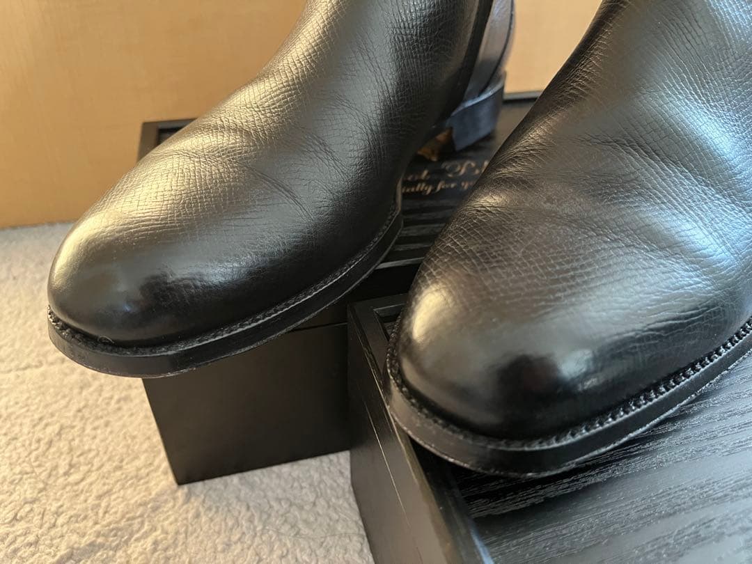 F.LLI Giacometti サイドジップブーツ グレインレザー 40