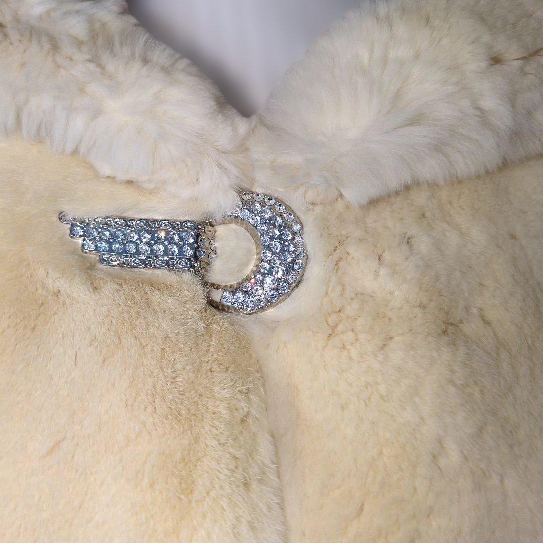 ⭕️フカフカレッキスフード付き2way毛皮コート