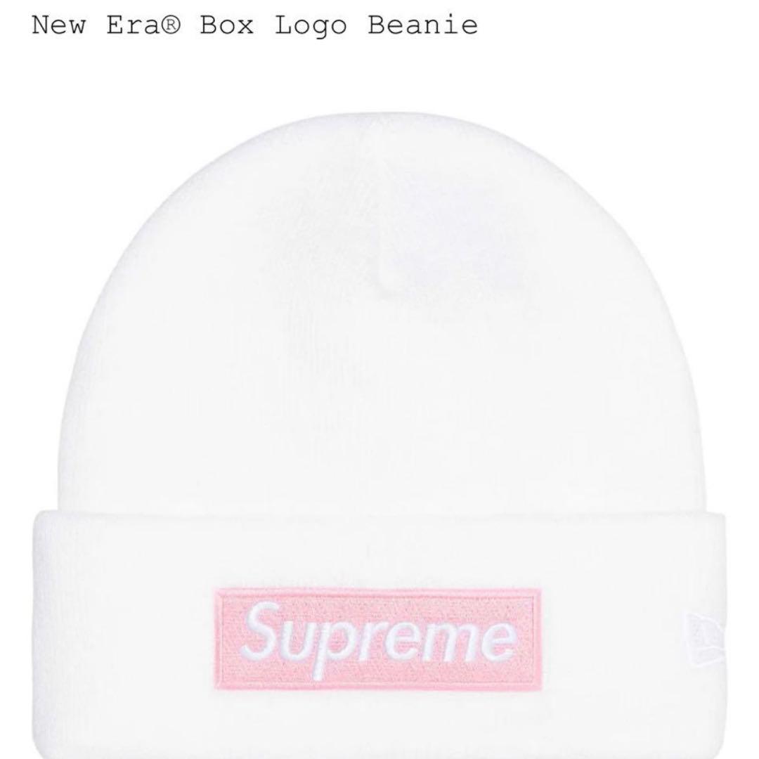 Supreme Box Logo Beanie ホワイト　ビーニー