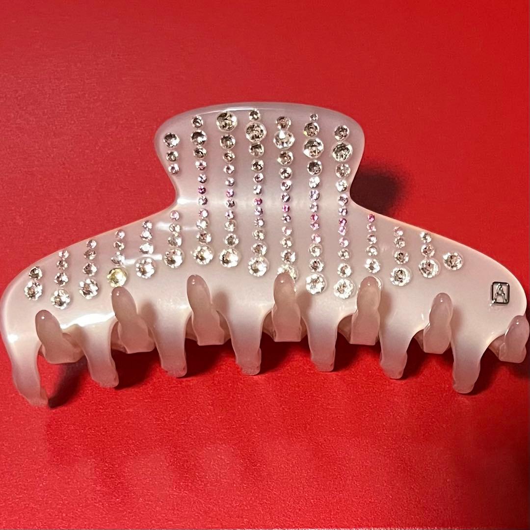 アレクサンドルドゥパリ ヘアクリップ　ラインストーン　ピンク　 L