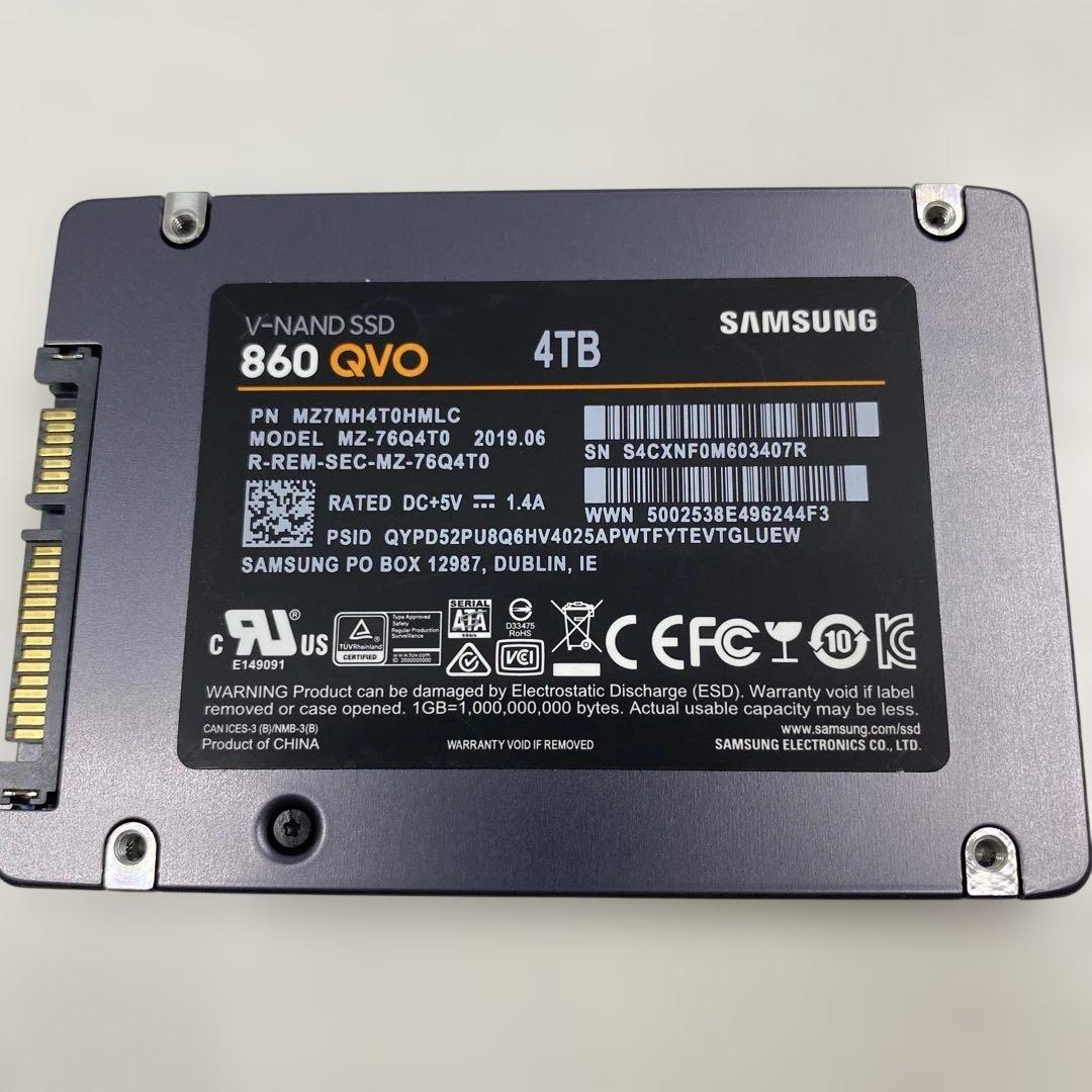 内蔵型SSD Samsung 860 QVO 4TB SSD