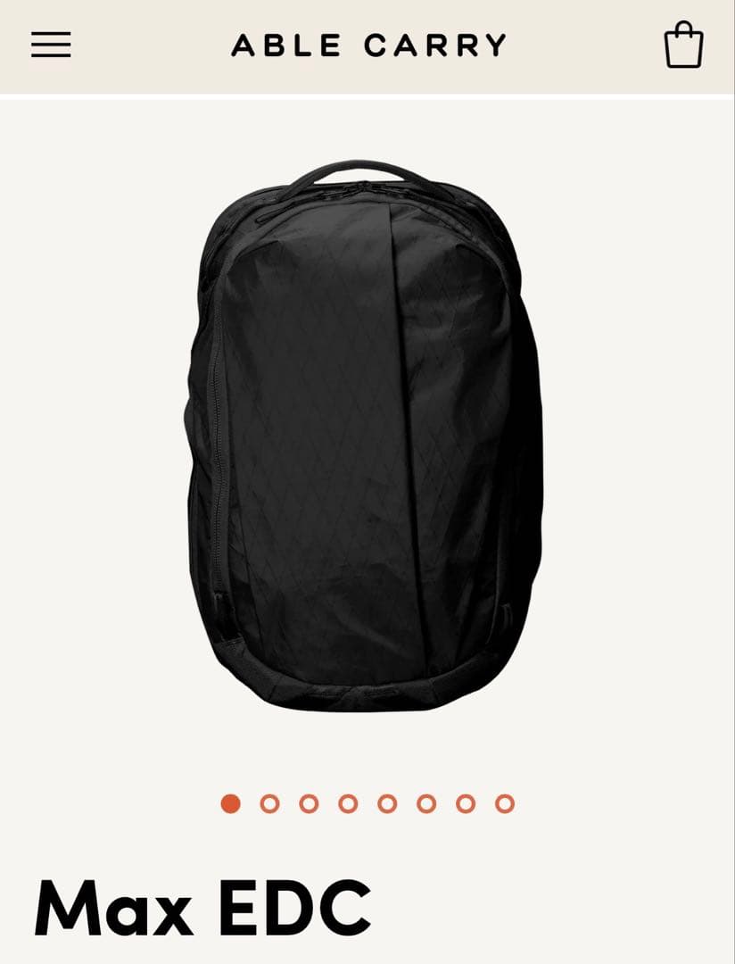 バッグ ABLE CARRY Max EDC X-PAC Tarmac Black