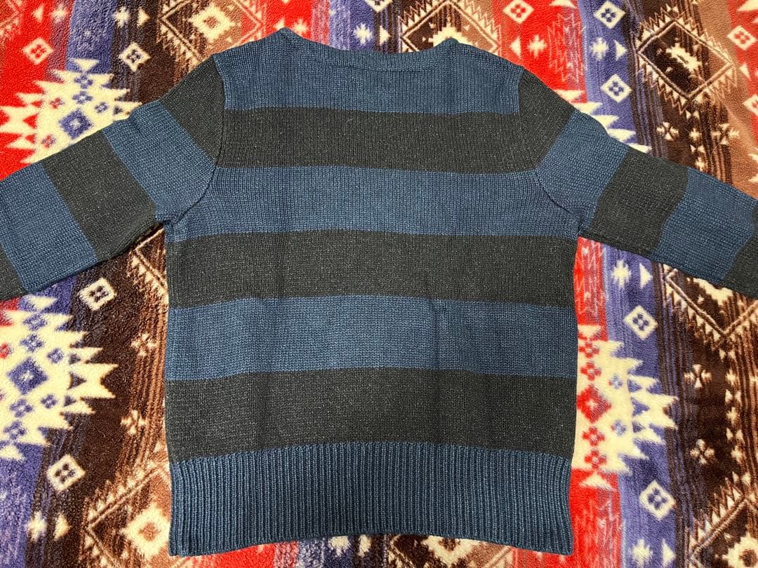 RRLボーダーニット　ネイビー×ブラック　サイズL ラルフローレン