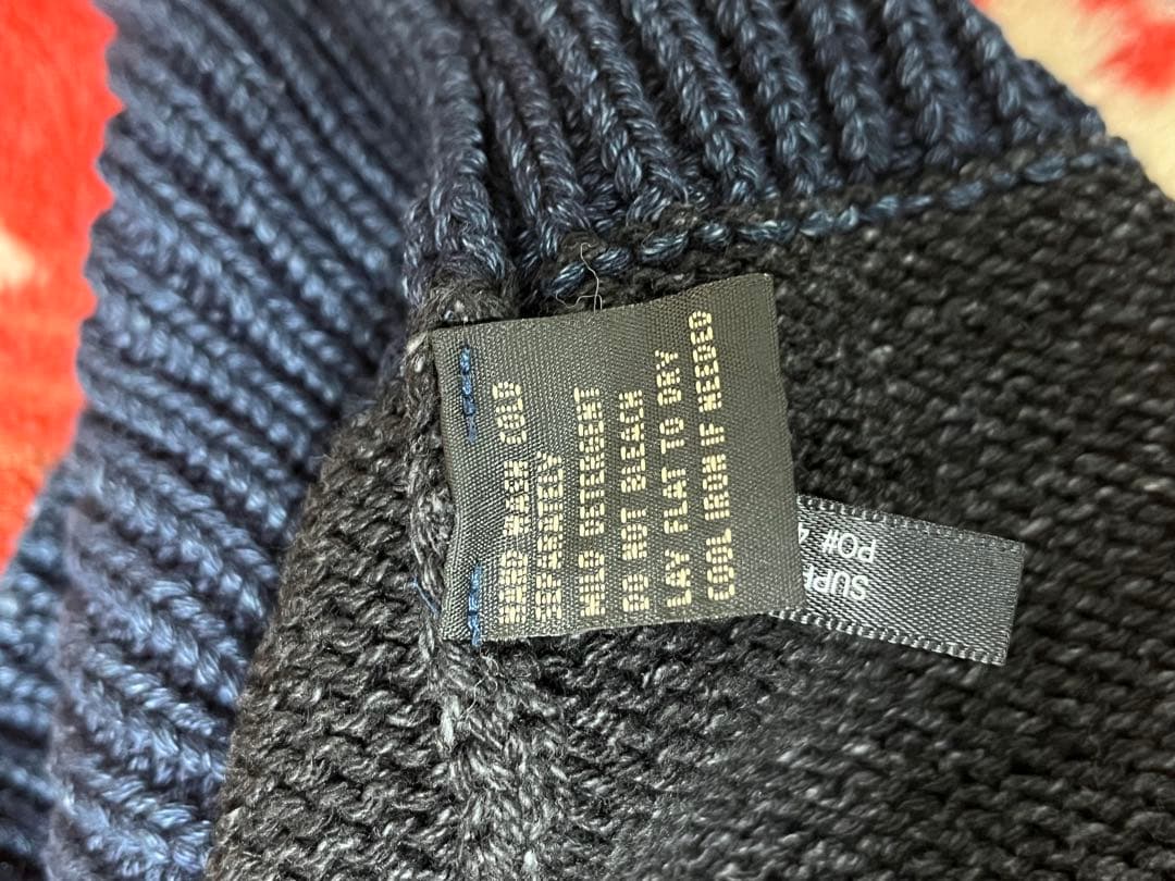 RRLボーダーニット　ネイビー×ブラック　サイズL ラルフローレン