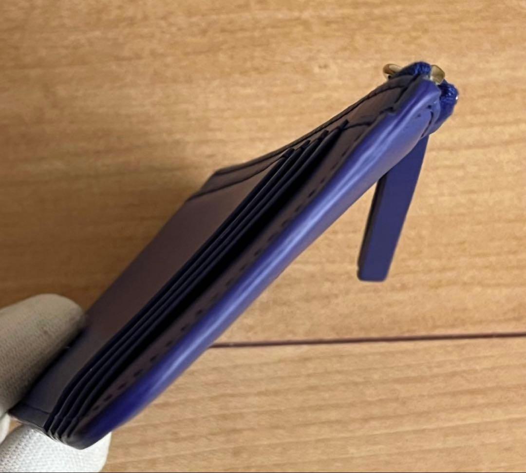 ほぼ新品　Chloe フラグメントケース小銭入れ ブルー レザー ロゴ