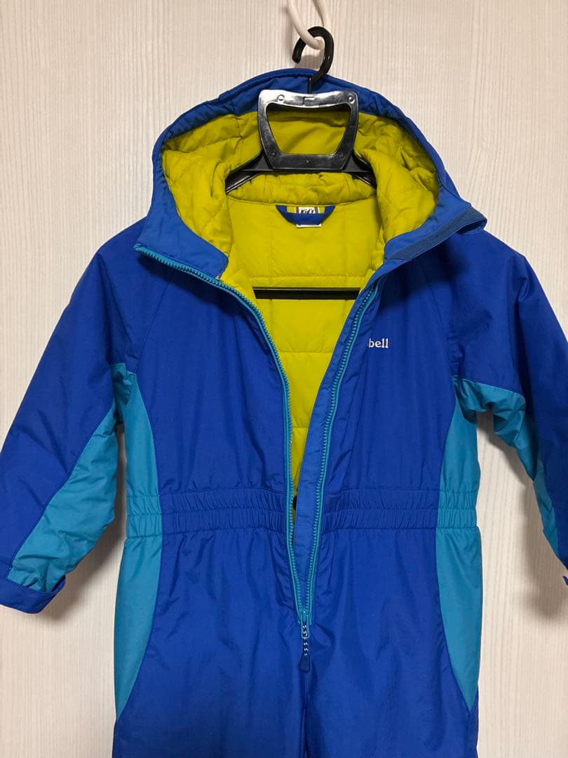 【極美品】モンベル　キッズ　子供　パウダーカバーオール　110センチ　つなぎ