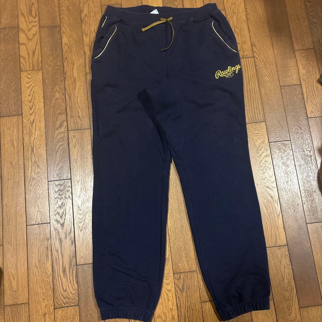 ローリングス／メンズスウェットジャージセット紺黒／XO