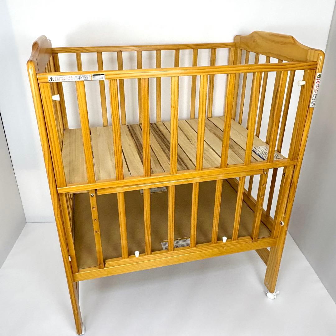 【美品】カトージ ハイシート ミニベビーベッド （内寸：60×90cm）