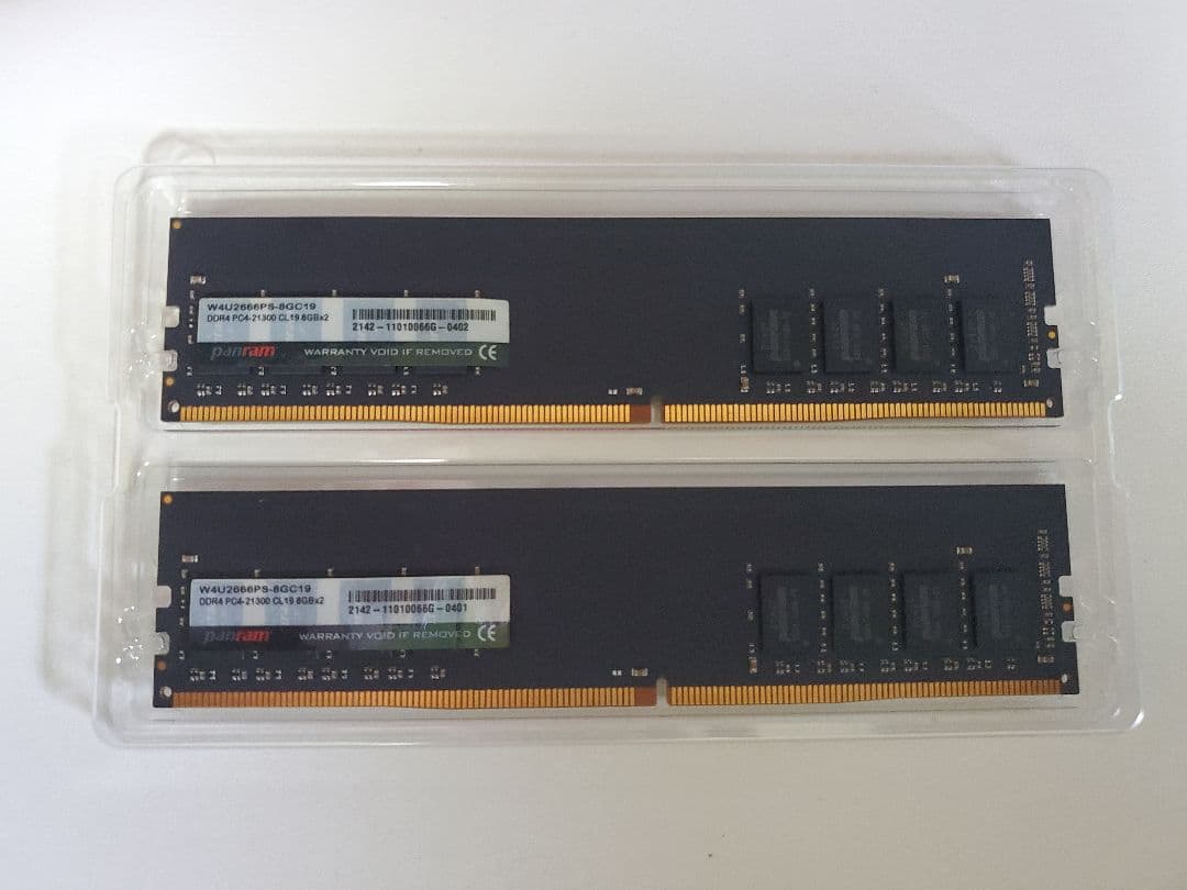 メモリddr4 8GBx2 PC4-21300 2666MHz　Panram