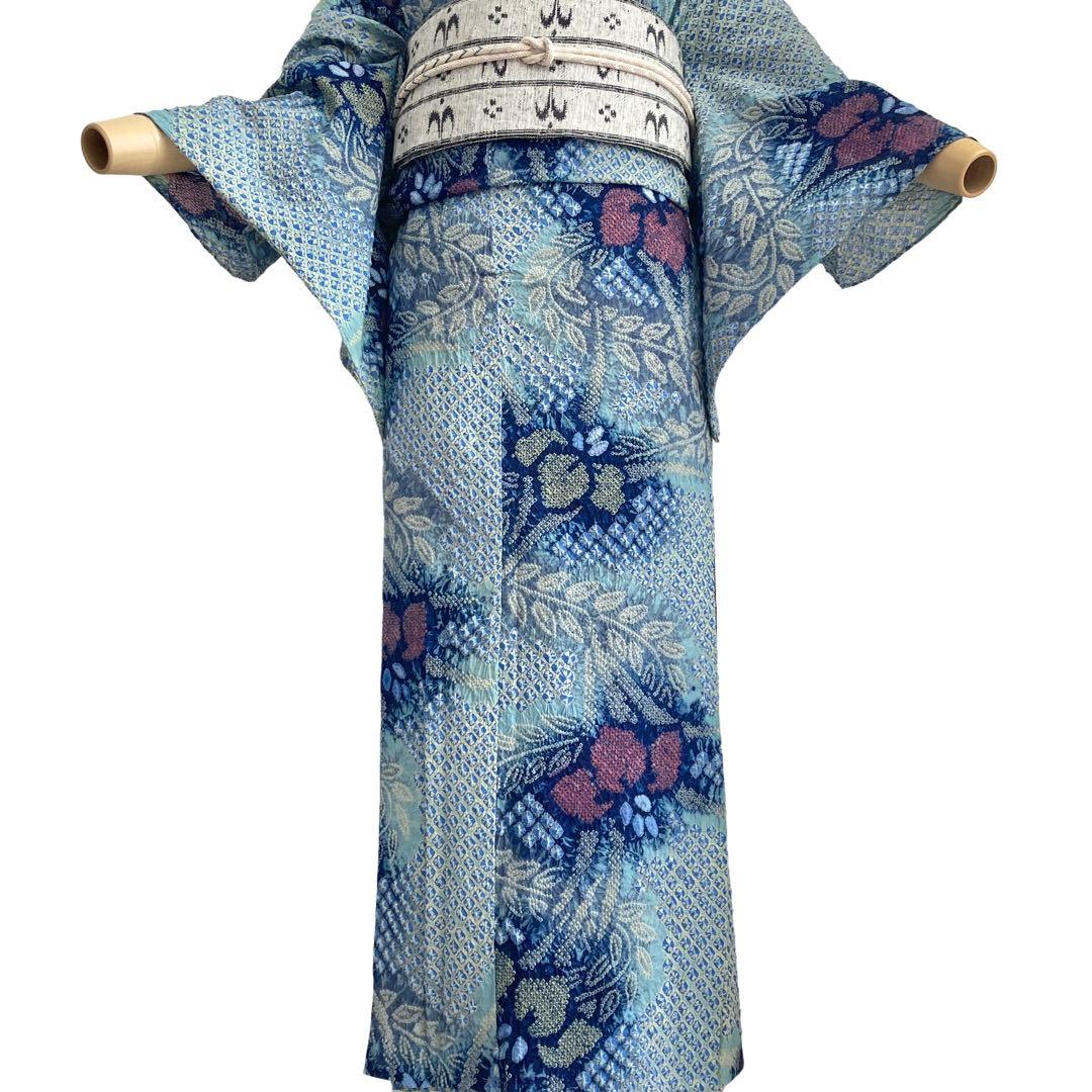 ★yuiです★お洒落　身丈157 有松絞り　絞り染め　絞り浴衣　NO48