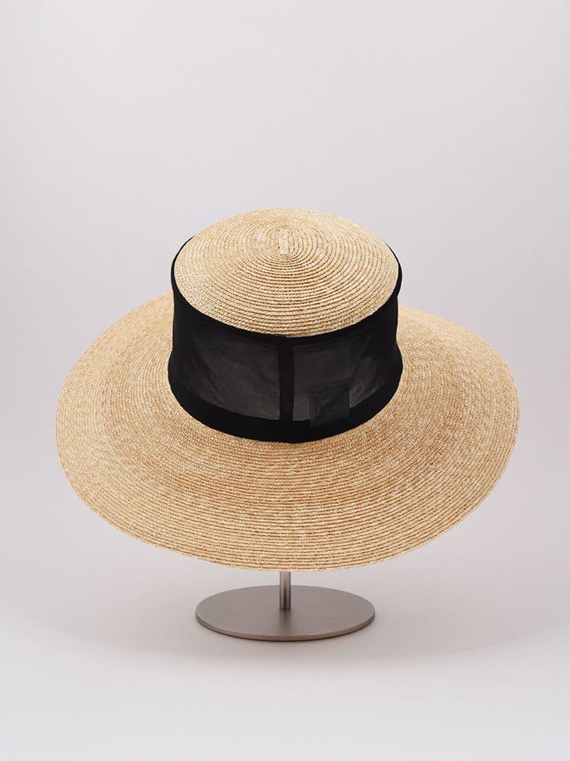 ★美品★ tocit Sheer ストローハット black 黒