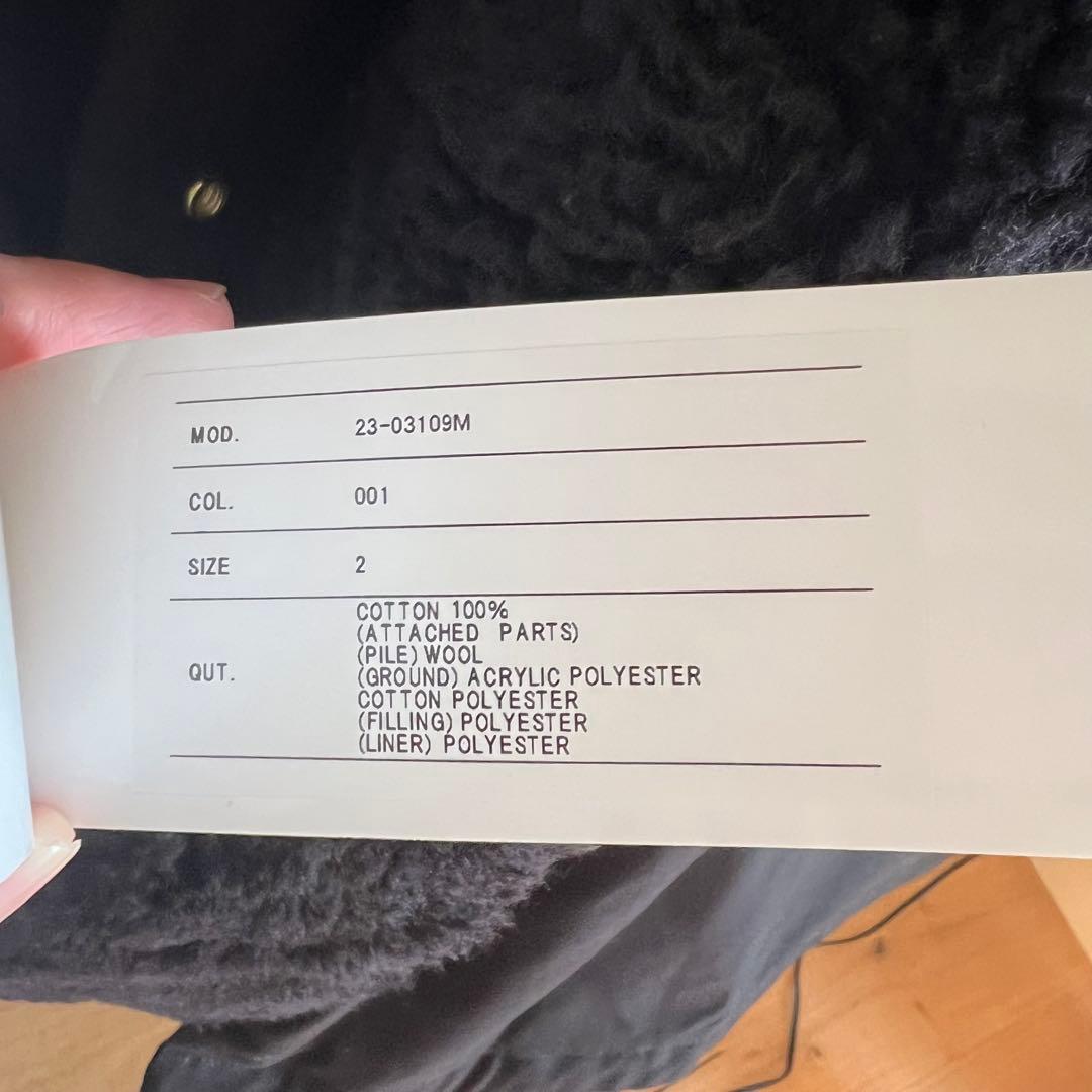 未使用 sacai×Carhartt シベリアンコート ブラック サイズ2