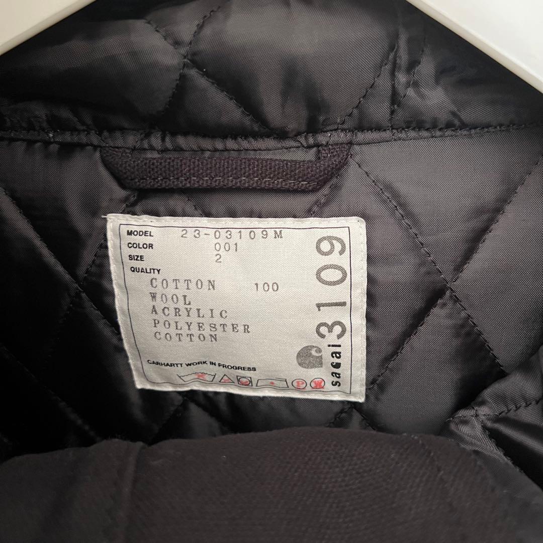未使用 sacai×Carhartt シベリアンコート ブラック サイズ2