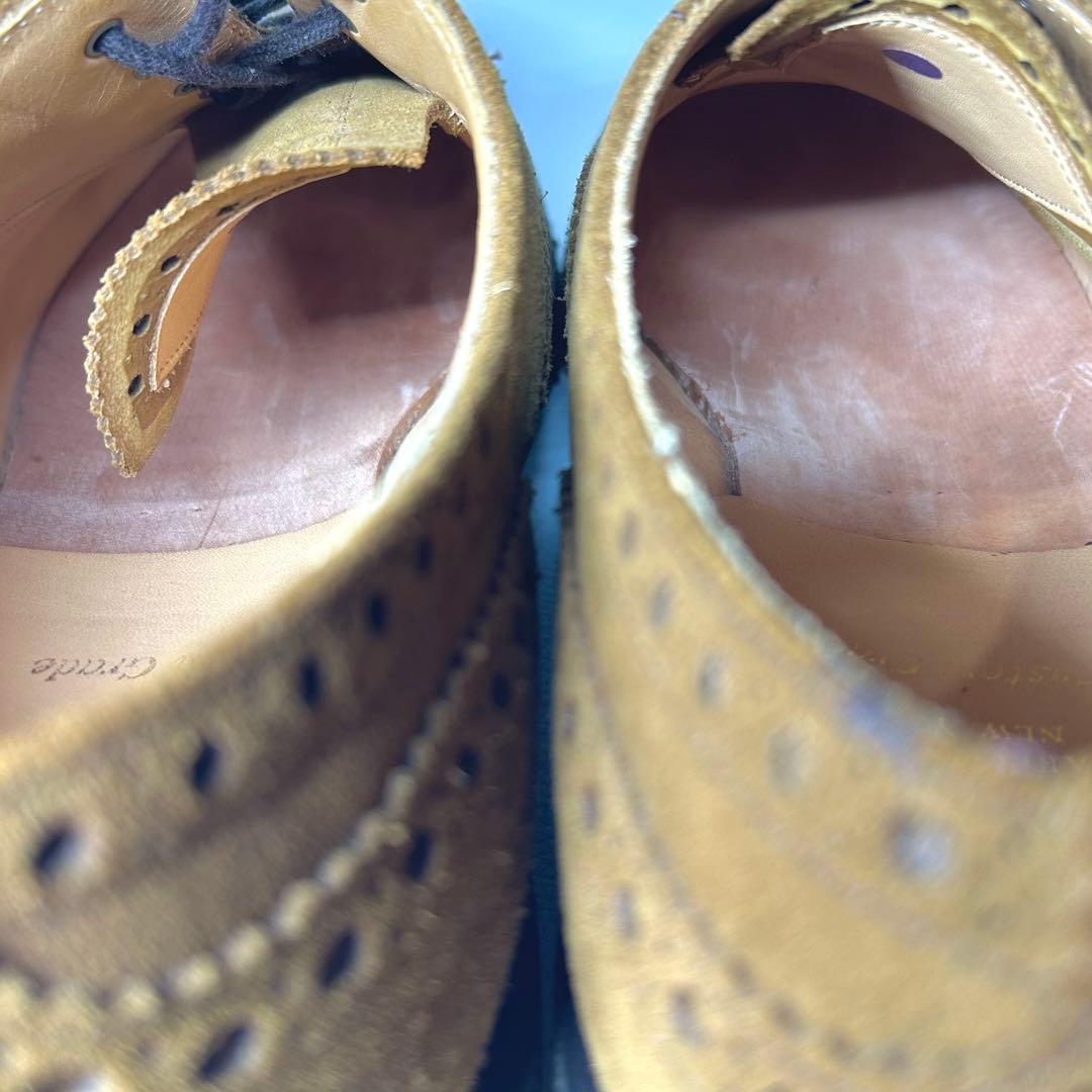 【ほぼ新品】チャーチ スエードウイングチップ フェアフィールドUK7