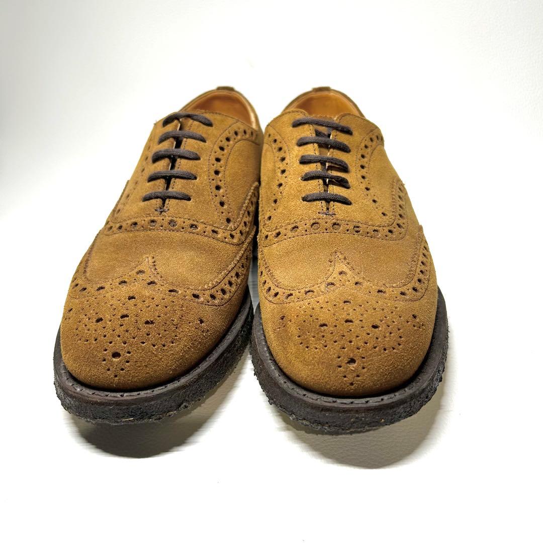 【ほぼ新品】チャーチ スエードウイングチップ フェアフィールドUK7