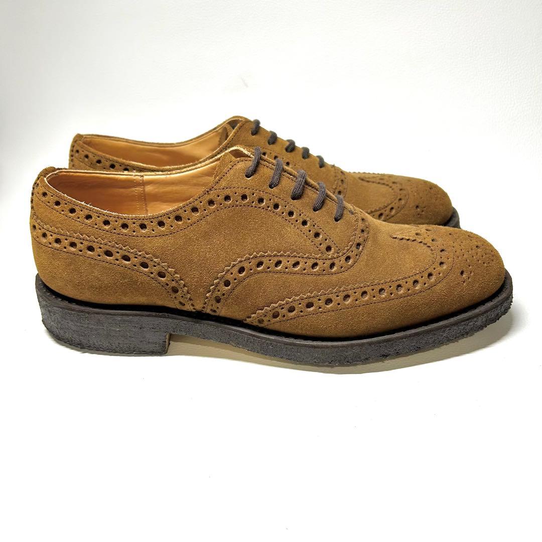 【ほぼ新品】チャーチ スエードウイングチップ フェアフィールドUK7