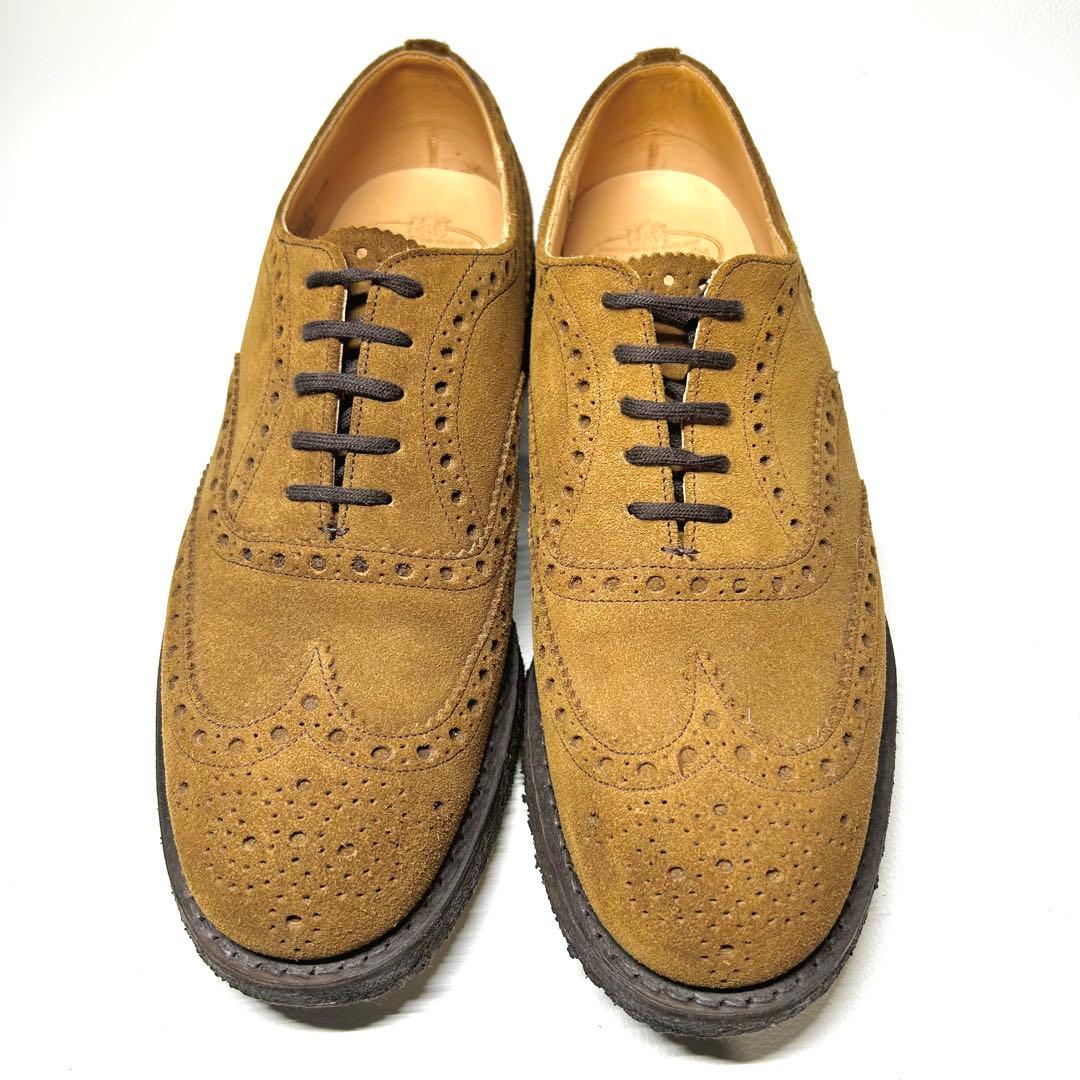 【ほぼ新品】チャーチ スエードウイングチップ フェアフィールドUK7