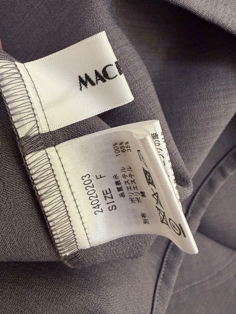 正規品♡machatt ダブルクロスバイカラーワンピース グレー