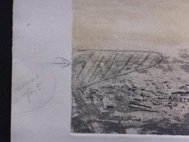 BAT希少作品　菅井 汲　直筆サイン『雲 スガイ最大の緊張』エッチング0723J