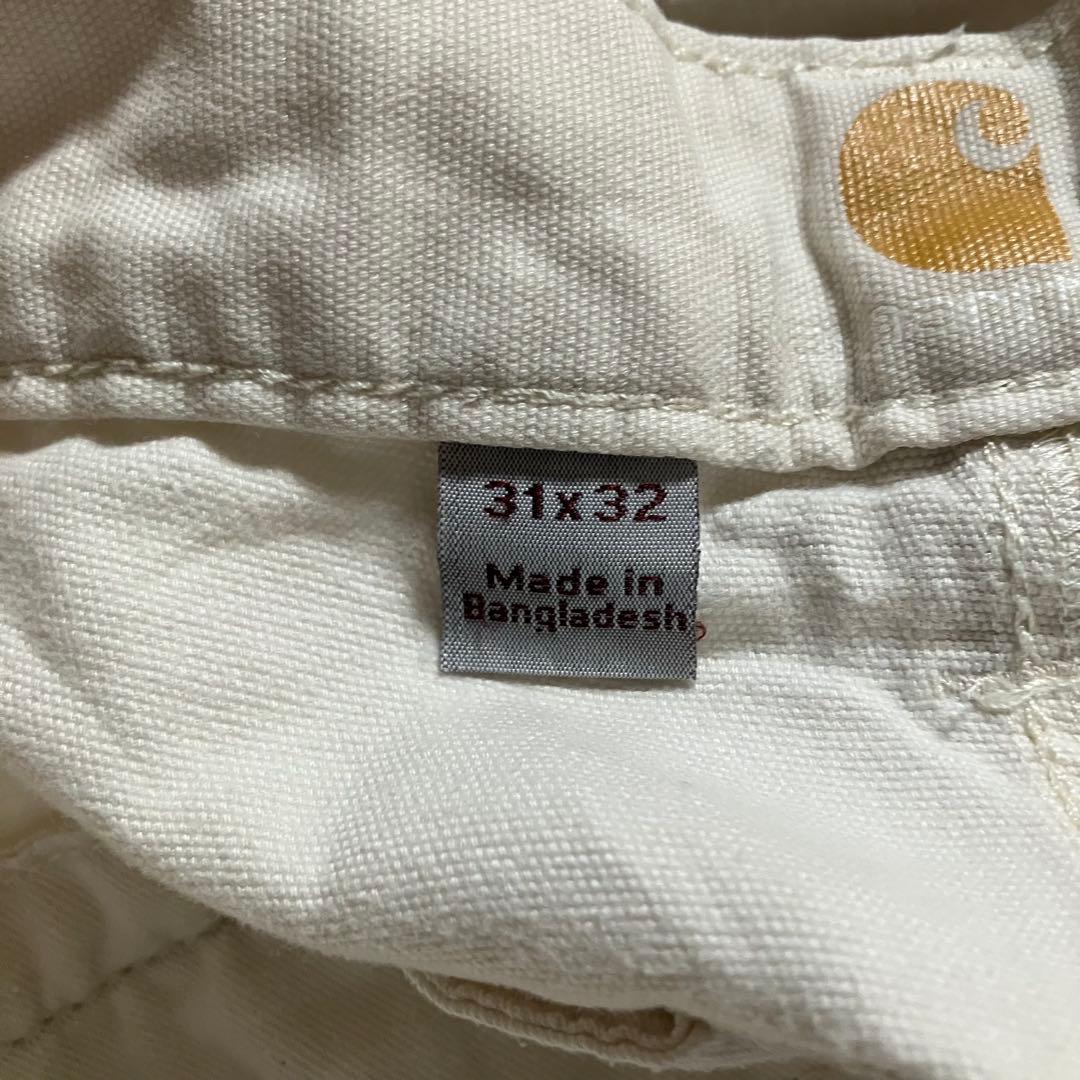 00sCarharttダブルニーカーハートダック地ホワイトペインターパンツ派手