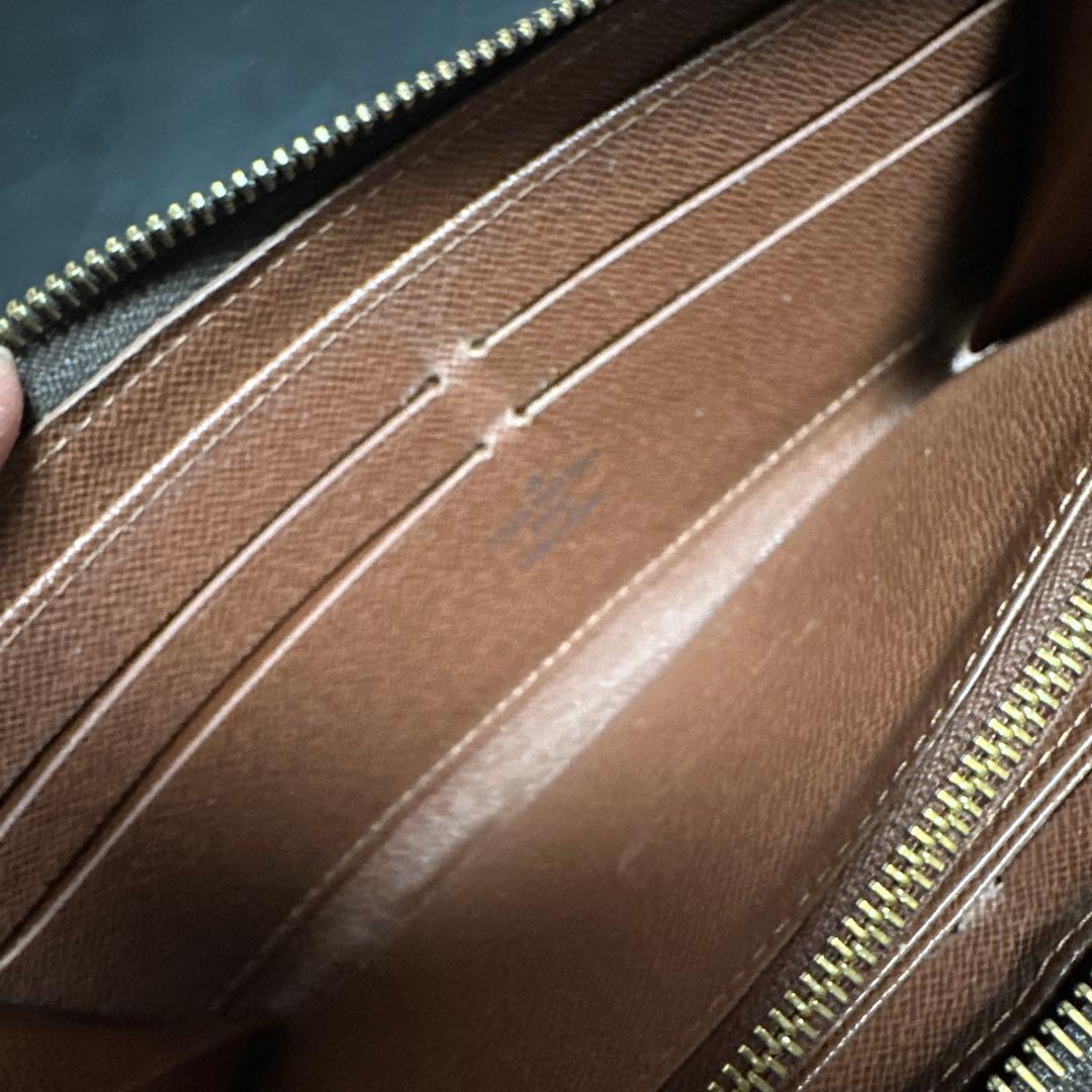 【訳あり】正規品 ルイヴィトン モノグラム 長財布 M60017 ファスナー不良