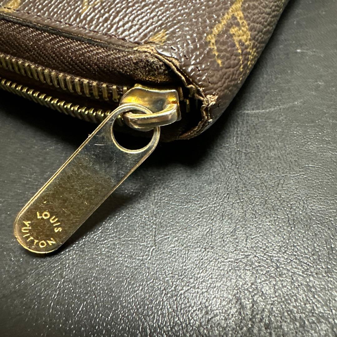 【訳あり】正規品 ルイヴィトン モノグラム 長財布 M60017 ファスナー不良