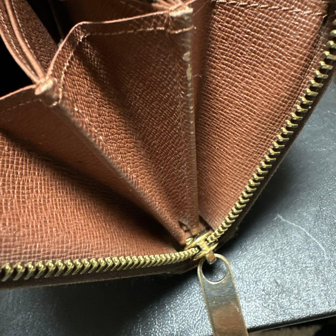 【訳あり】正規品 ルイヴィトン モノグラム 長財布 M60017 ファスナー不良