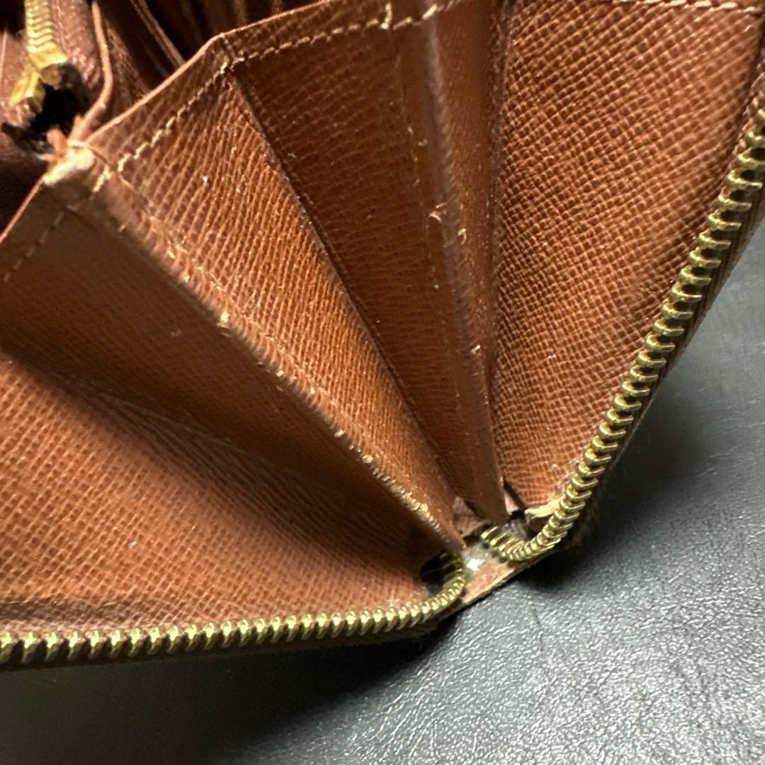 【訳あり】正規品 ルイヴィトン モノグラム 長財布 M60017 ファスナー不良