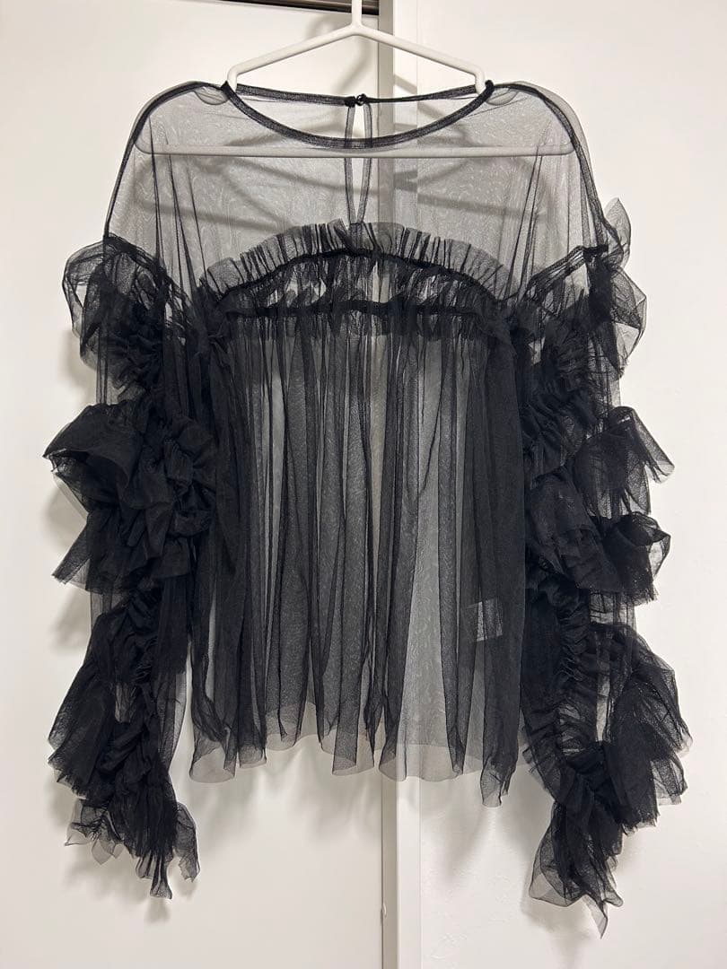 andresd デコラティブチュールトップス ブラック