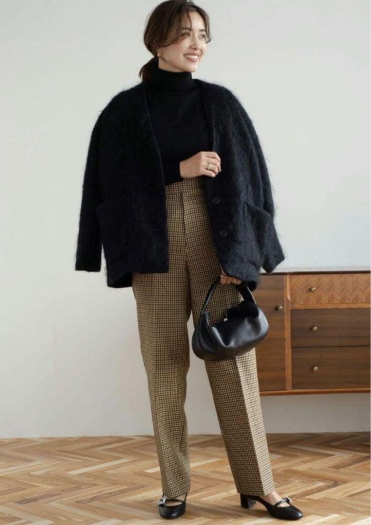 オーガ OHGA SHAGGY シャギー コーディガン ブラック