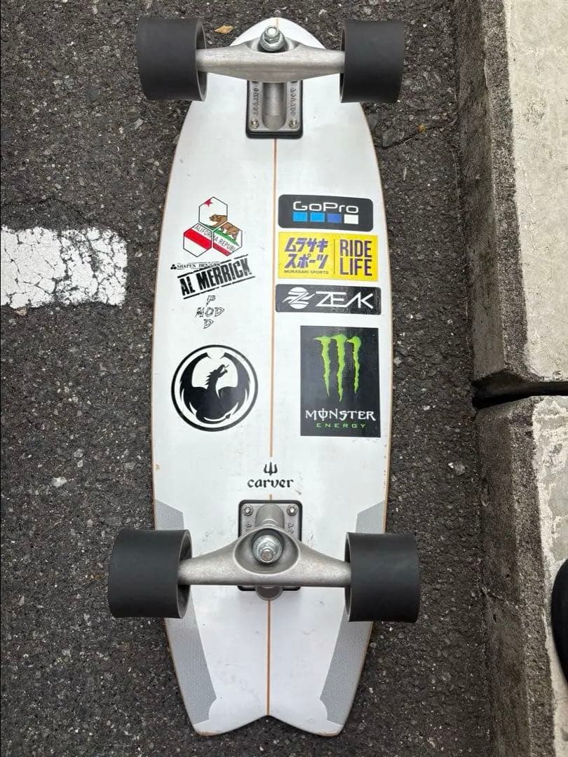 使用少　Carver アルメリックコラボ　サーフスケートボード