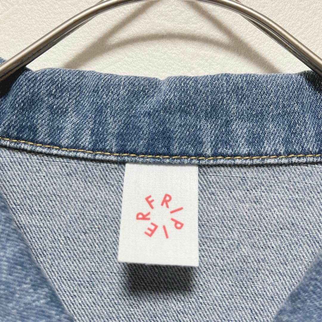 【ビアズリー】FRIPIER パフ袖カバーオールデニムジャケット/良品