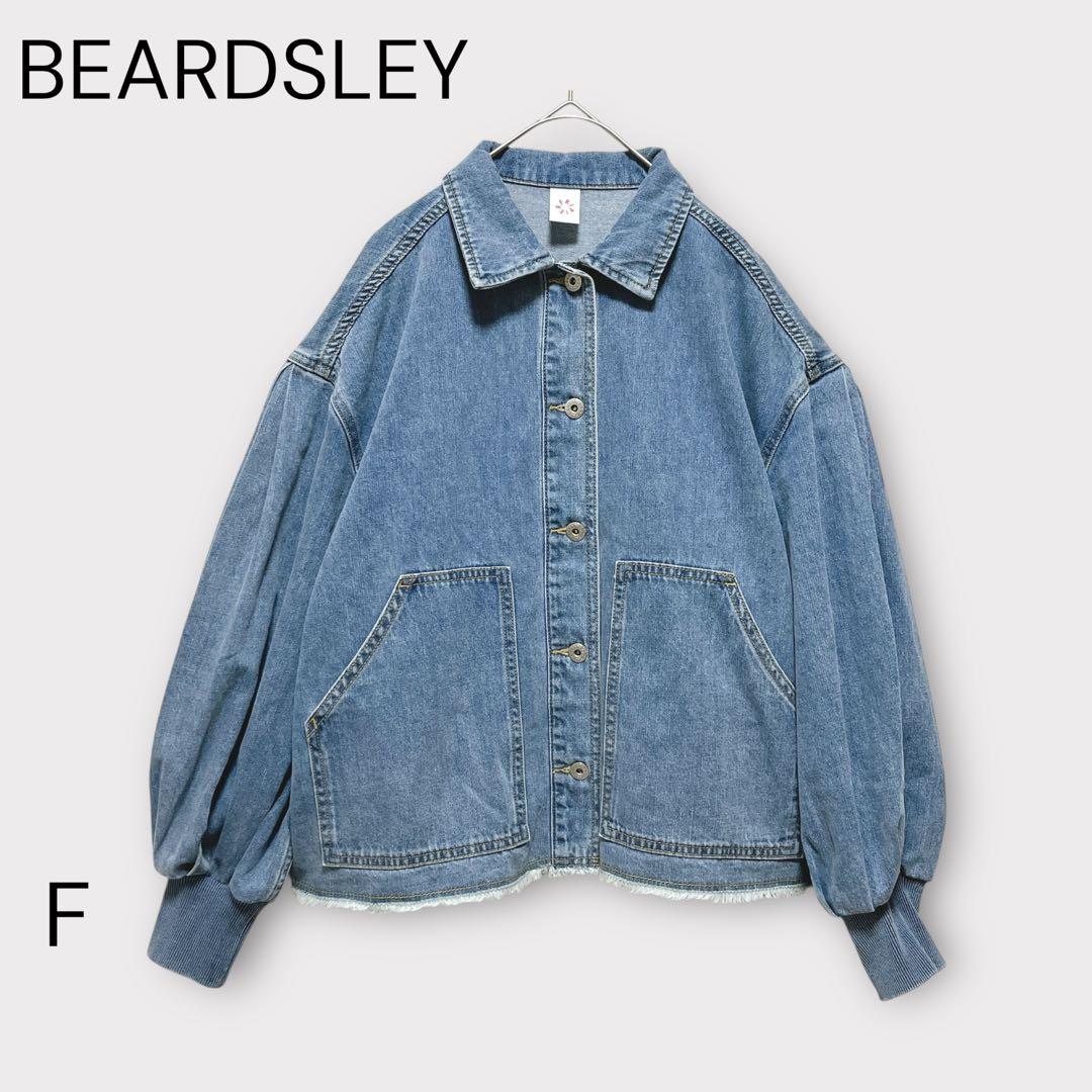 【ビアズリー】FRIPIER パフ袖カバーオールデニムジャケット/良品