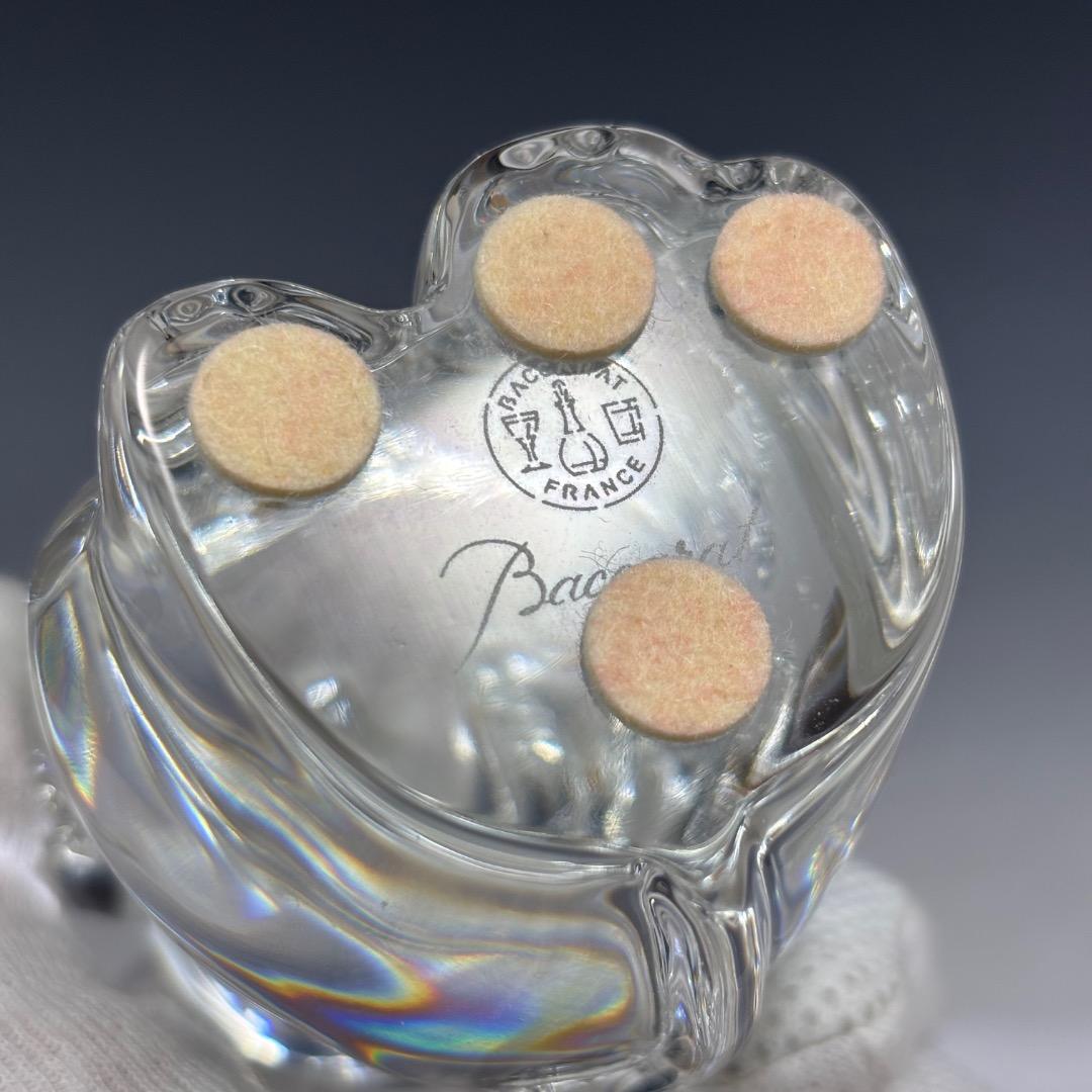 美品【バカラ本物】置物/まねき猫/クリスタル/クリア×ゴールド