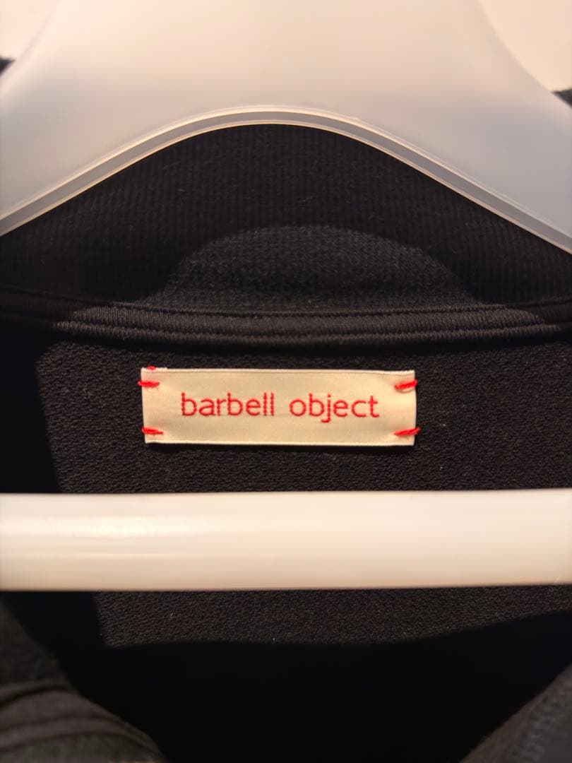 barbell object zip sweat 黒 バーベルオブジェクト
