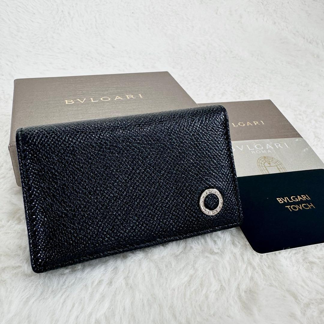 未使用級✨BVLGARI　ブルガリ　キーケース　6連　BB MAN　レザー　黒