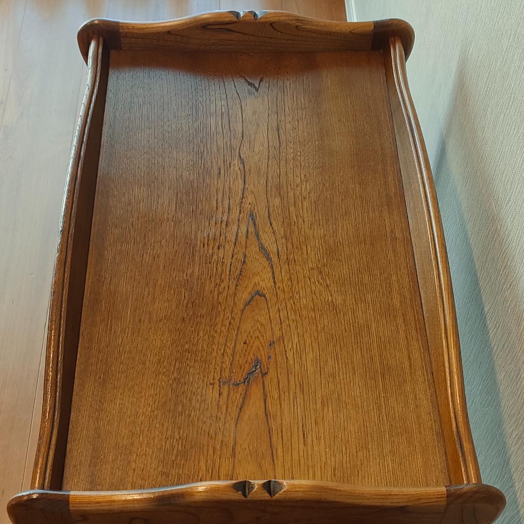 カリモク　キッチンワゴン　木製ワゴン　サイドテーブル　キャスター付き