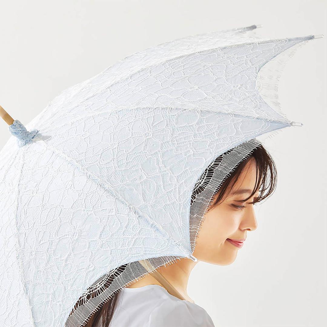 新品【前原光栄商店】皇室御用達リバーレース二重張り高級長傘日傘