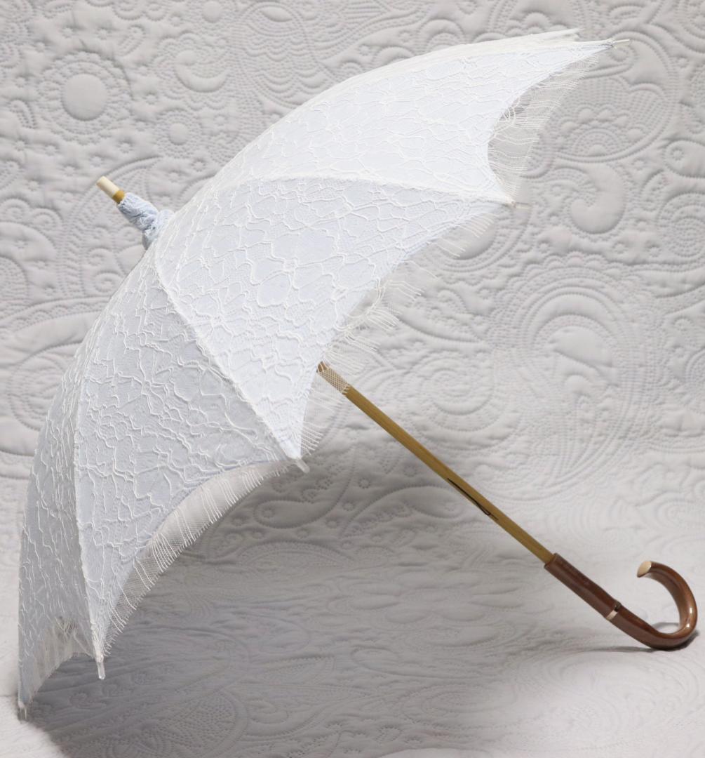 新品【前原光栄商店】皇室御用達リバーレース二重張り高級長傘日傘