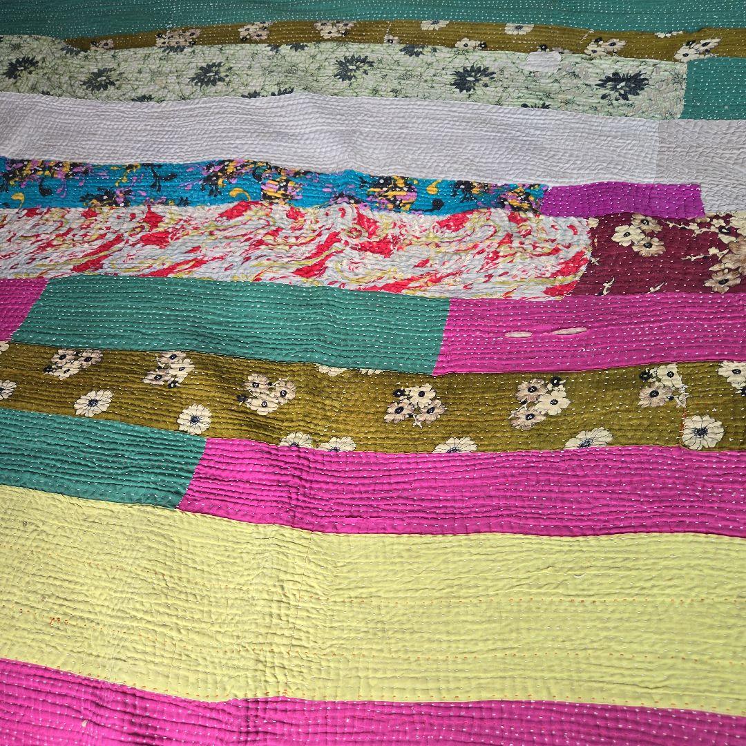 大判サイズ ヴィンテージラリーキルト カンタキルト オールドカンタ④