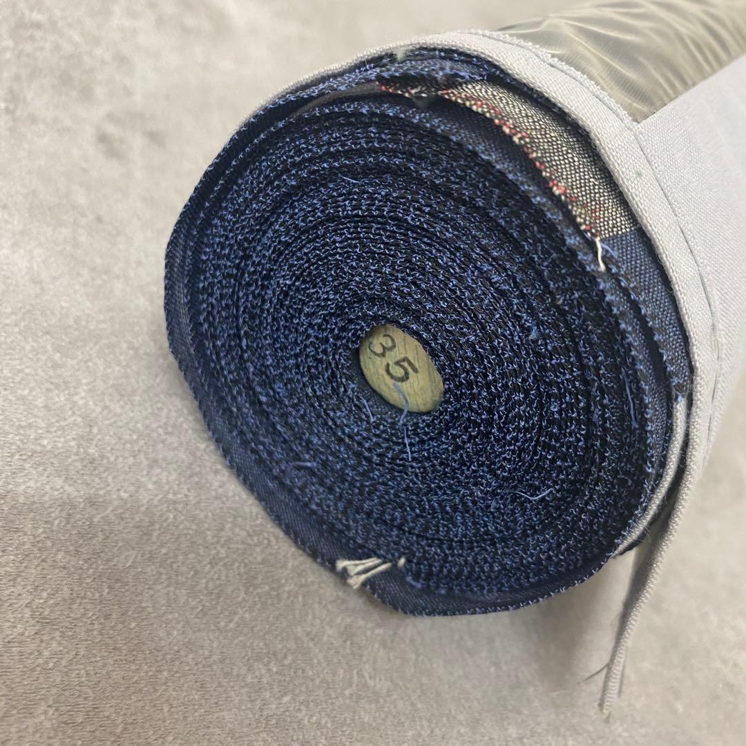 新古品 反物 本麻 色無地 小千谷ちぢみ