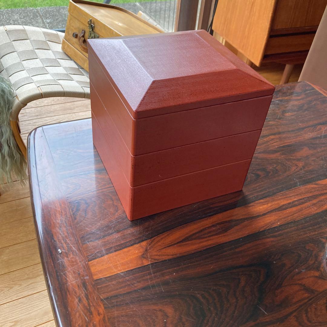 赤木明登　　重箱赤　3段