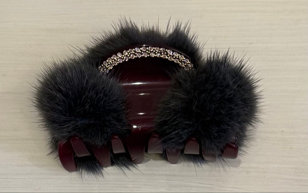 ★イオ★acca アッカ　ミンクファー　ブラウン　グレー　クリップ