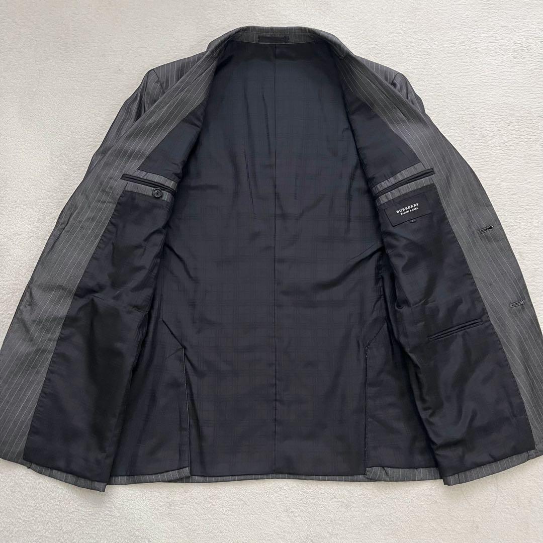 バーバリー　ブラックレーベル 3ピース　セットアップ　スーツ　総裏 グレー