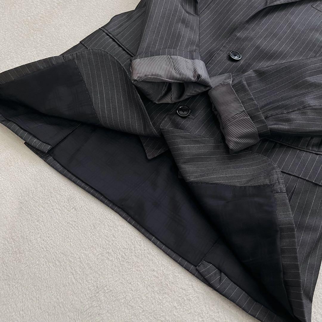 バーバリー　ブラックレーベル 3ピース　セットアップ　スーツ　総裏 グレー