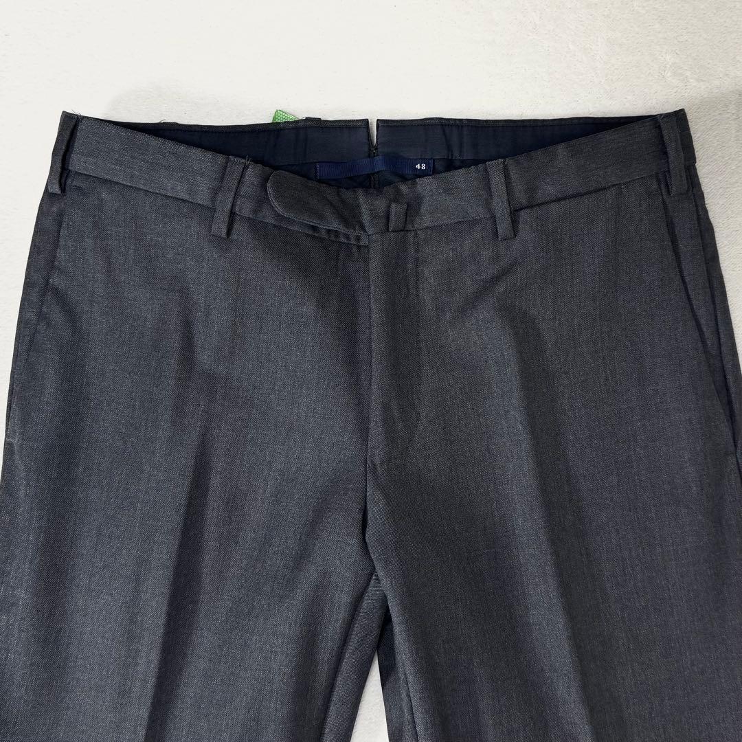 INCOTEX × I.G. BEAMS ウール スラックス グレー 48