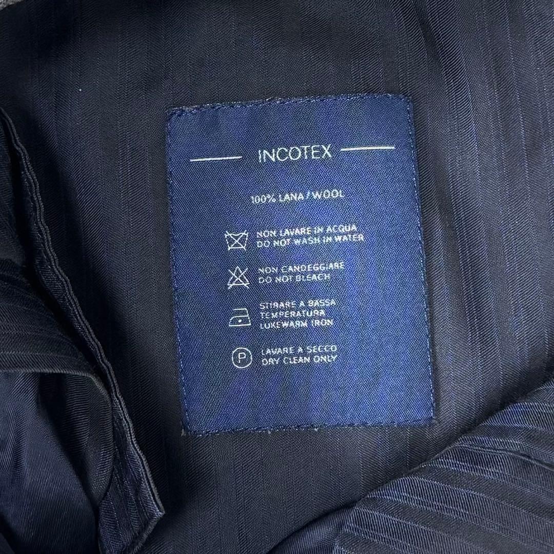 INCOTEX × I.G. BEAMS ウール スラックス グレー 48