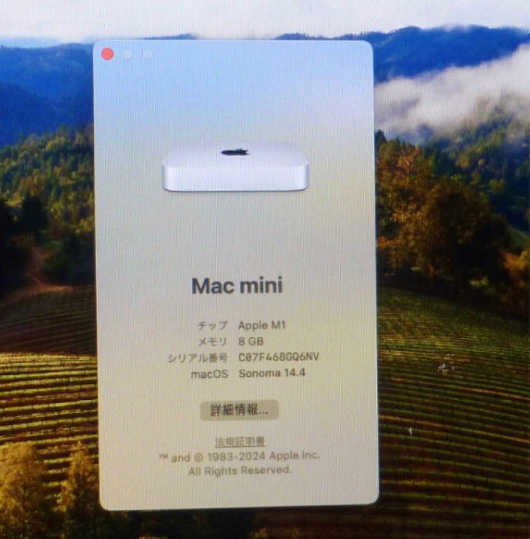(美品)Mac mini 「M1 2020」8GBメモリSSD256GB