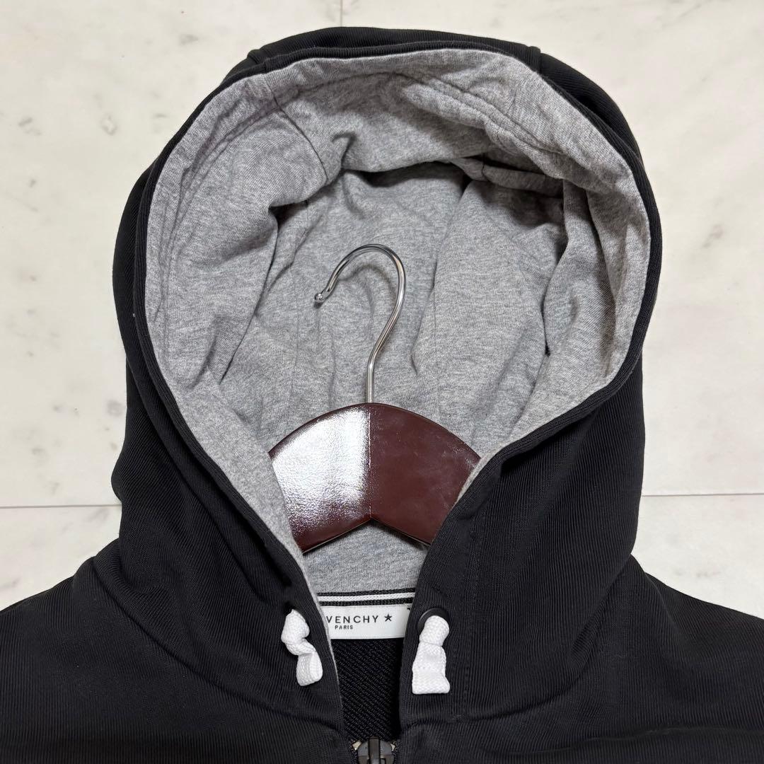 美品 ジバンシー ビックロゴ パーカー フード 黒 白 12＋ 実寸値 S M